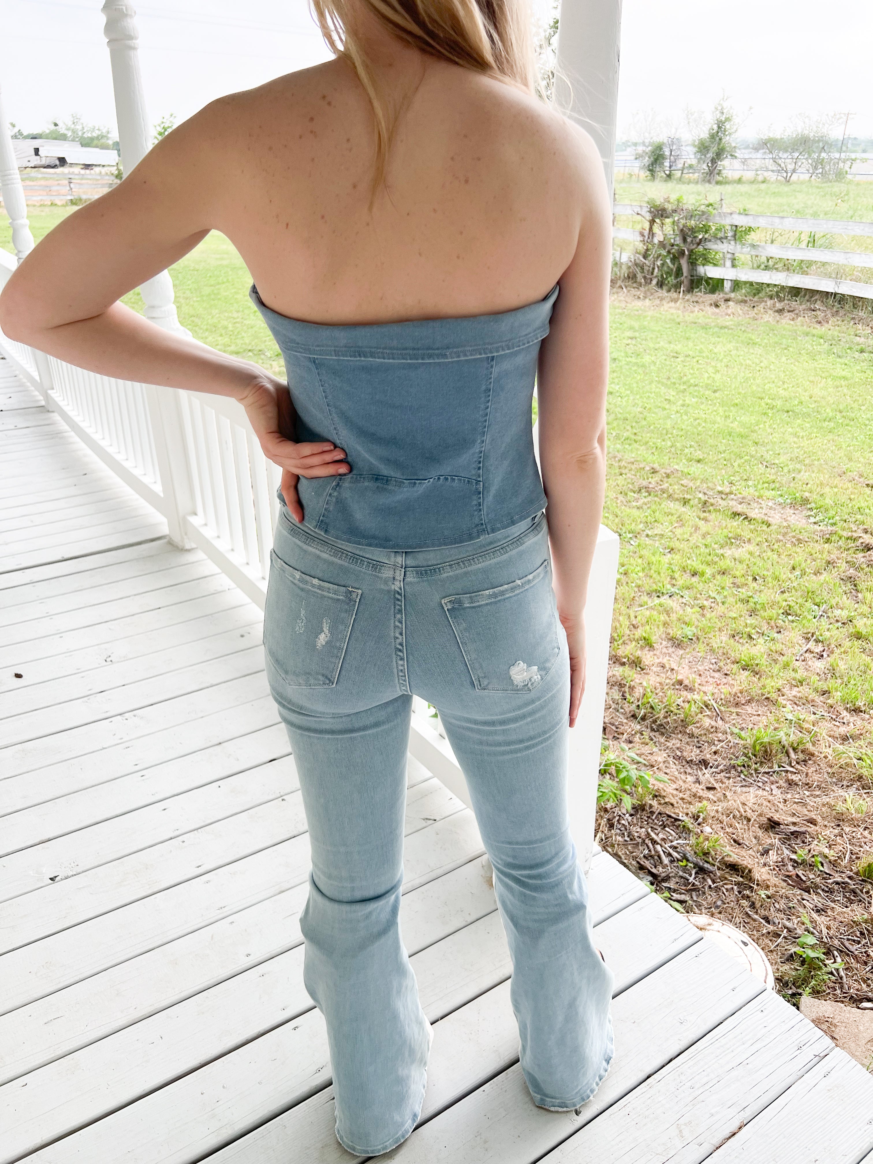 Denim Tube Top - JD Ranch Boutique
